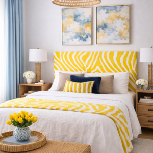 Cabecero Zebra Amarillo 160 cm