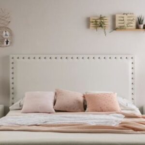 Cabecero liso con tachuelas, 160cm